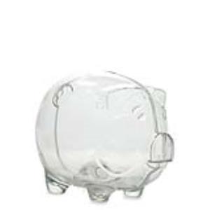 ALCANCIA CERDO GORDA Transparente