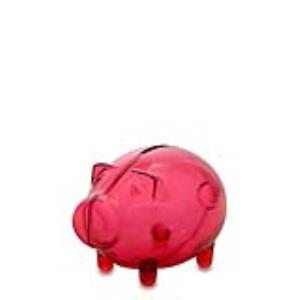 ALCANCIA CERDITO PEQUEÑO Rojo