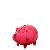 ALCANCIA CERDITO PEQUEÑO Rojo
