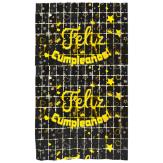 CORTINA FELIZ CUMPLEAÑOS Negro