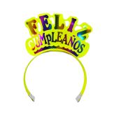 CORONA FELIZ CUMPLEAÑOS X 12 Amarillo