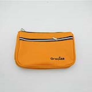 COSMETIQUERA CON IMPRESIÓN GRACIAS Naranja
