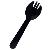 CUCHARA TENEDOR X 12 Negro