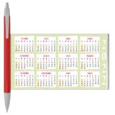 ESFERO CALENDARIO Rojo