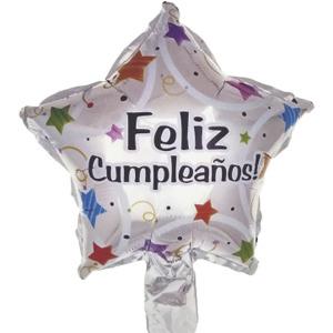 GLOBO M 10" ESTRELLA FELIZ CUMPLEAÑOS 1 (1008-00)