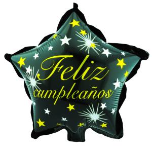 GLOBO M 10" ESTRELLA FELIZ CUMPLEAÑOS 2 (1008-01)