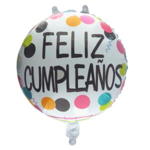 GLOBO M 18" CIRCULO FELIZ CUMPLEAÑOS 1 (1811-07)