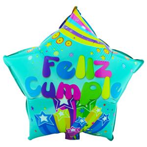 GLOBO M 18" ESTRELLA FELIZ CUMPLEAÑOS 1 (1819-00)