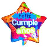 GLOBO M 18" ESTRELLA FELIZ CUMPLEAÑOS 2 (1819-01)