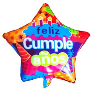 GLOBO M 18" ESTRELLA FELIZ CUMPLEAÑOS 2 (1819-01)