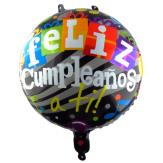 GLOBO M 18" REDONDO FELIZ CUMPLEAÑOS 2 (1811-08)
