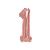 GLOBO NUMERO UNO 16" (R16-1) Oro Rosa