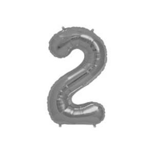 GLOBO NUMERO DOS 16" (P16-2) Plata