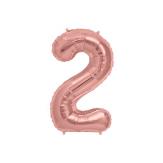 GLOBO NUMERO DOS 30" (R30-2) Oro Rosa