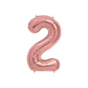 GLOBO NUMERO DOS 30" (R30-2) Oro Rosa