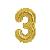 GLOBO NUMERO TRES 30" (D30-3) Dorado