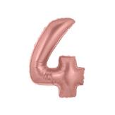 GLOBO NUMERO CUATRO 30" (R30-4) Oro Rosa