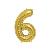 GLOBO NUMERO SEIS 16" (D16-6) Dorado