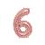 GLOBO NUMERO SEIS 16" (R16-6) Oro Rosa