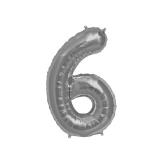 GLOBO NUMERO SEIS 16" (P16-6) Plata