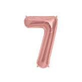 GLOBO NUMERO SIETE 16" (R16-7) Oro Rosa