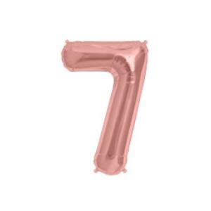 GLOBO NUMERO SIETE 16" (R16-7) Oro Rosa