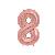 GLOBO NUMERO OCHO 16" (R16-8) Oro Rosa