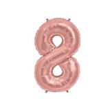 GLOBO NUMERO OCHO 30" (R30-8) Oro Rosa