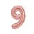 GLOBO NUMERO NUEVE 16" (R16-9) Oro Rosa
