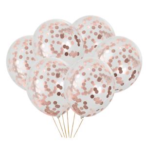 GLOBO TRANSPARENTE CON RELLENO (1013-02) Oro Rosa