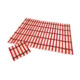 JUEGO DE INDIVIDUALES BAMBU Rojo