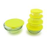 JUEGO DE RECIPIENTES DE VIDRIO Amarillo
