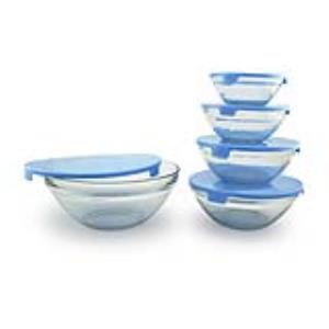 JUEGO DE RECIPIENTES DE VIDRIO Azul